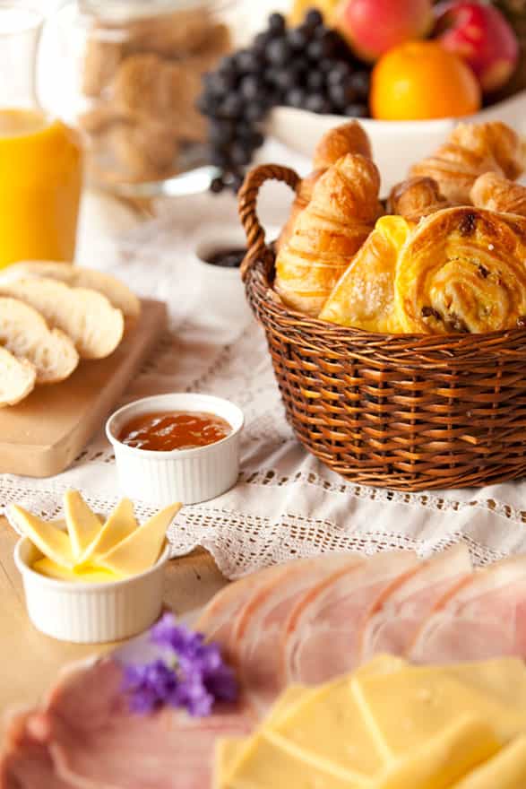 croissants and other breakfast elements