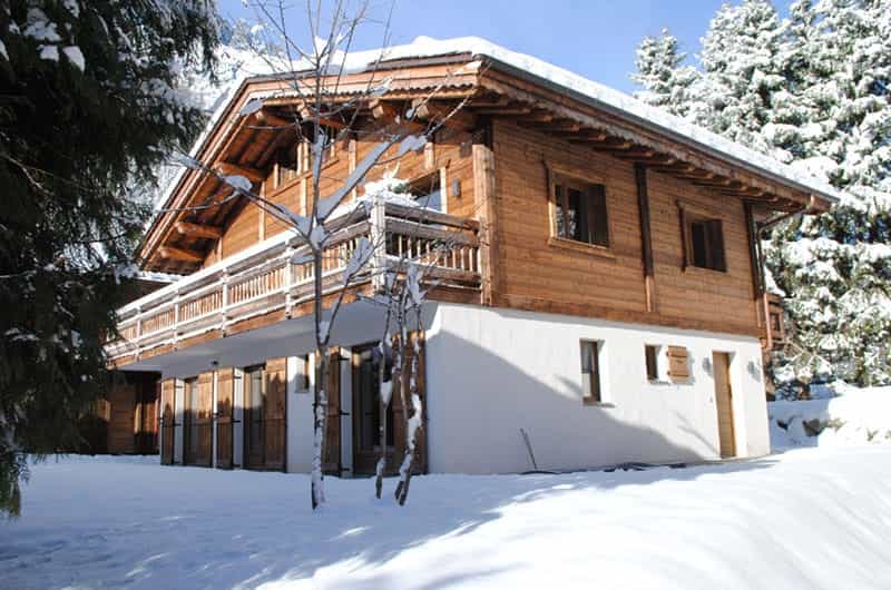 a stunning chalet full of snow