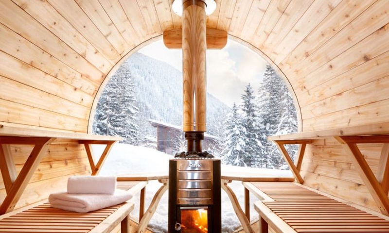 image of a wood fired sauna