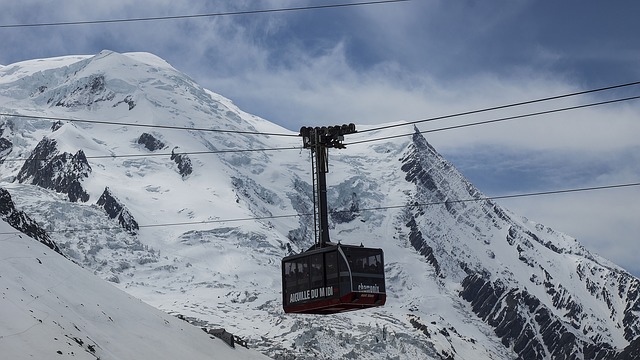 photo of a cable car in chamonix