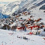 image of a ski town in France