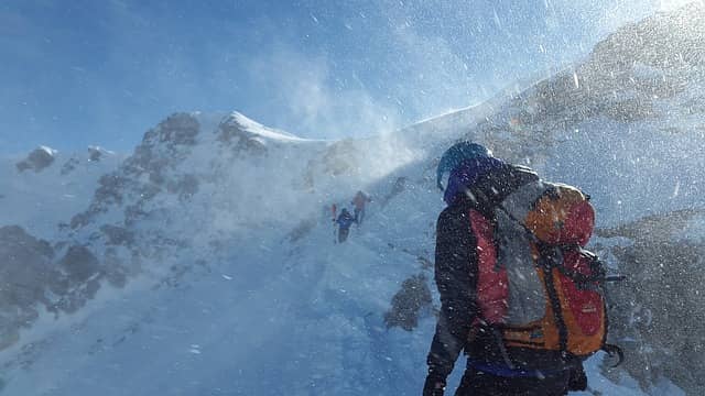 image of a man in snowy conditions