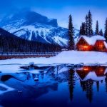 image of a cabin in snow