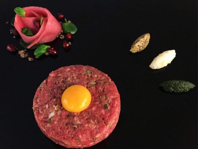 Luxury Chalet in Chamonix serves Beef Tartare